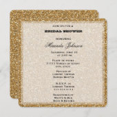 Gold Glitzer Einladung (Vorne/Hinten)