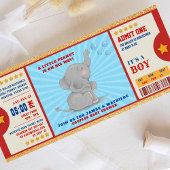 Gold Glitzer Elefant Ticket Couples Kinderdusche Einladung