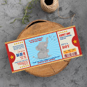 Gold Glitzer Elefant Ticket Couples Kinderdusche Einladung