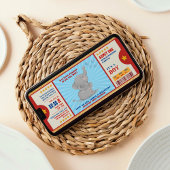 Gold Glitzer Elefant Ticket Couples Kinderdusche Einladung