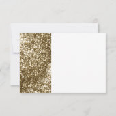 Gold Glitzer Elegante Wedding RSVP Karte (Rückseite)