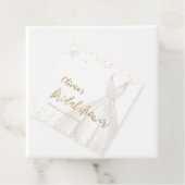 Gold Glitzer Elegantes Dress Brautparty Geschenkanhänger (Beispiel)