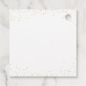 Gold Glitzer Elegantes Dress Brautparty Geschenkanhänger (Rückseite)