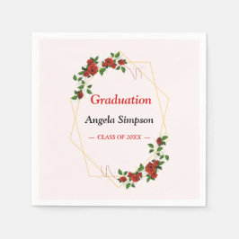 Gold Glitzer Elfenbeinblütenschülerpartei Serviette