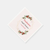 Gold Glitzer Elfenbeinblütenschülerpartei Serviette (Ecke)