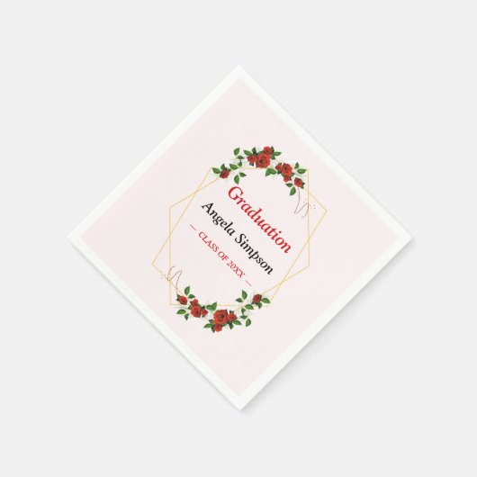 Gold Glitzer Elfenbeinblütenschülerpartei Serviette (Ecke)