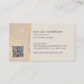 Gold Glitzer Ernennung Erinnerung & Business Visitenkarte (Rückseite)