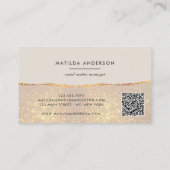 Gold Glitzer Ernennung Erinnerung & Business Visitenkarte (Rückseite)