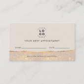 Gold Glitzer Ernennung Erinnerung & Business Visitenkarte (Vorderseite)