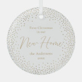 Gold Glitzer: Erste Weihnachten auf unserer neuen Ornament Aus Glas (Vorderseite)