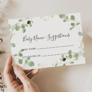 Gold Glitzer Eucalyptus Baby Name Suggestionen Car