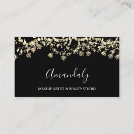 Gold Glitzer Event Planner Beauty Shop Confetti Visitenkarte