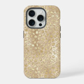 Gold Glitzer Extravagant Cheetah Pattern iPhone Hülle (Rückseite)