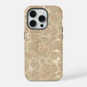 Gold Glitzer Extravagant Cheetah Pattern iPhone Hülle (Rückseite)