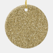 Gold Glitzer Eyelashes Keramik Ornament (Hinten)