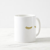 Gold Glitzer Eyelashes Tasse (VorderseiteRechts)