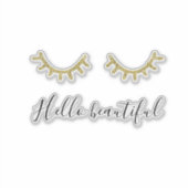 Gold Glitzer Eylelashes Aufkleber (Vorderseite)