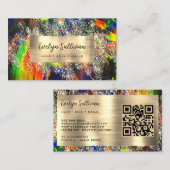 Gold Glitzer farbenfrohe Black Opal Visitenkarte (Vorne/Hinten)