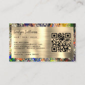 Gold Glitzer farbenfrohe Black Opal Visitenkarte (Rückseite)