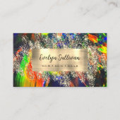 Gold Glitzer farbenfrohe Black Opal Visitenkarte (Vorderseite)