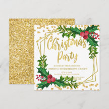 Gold Glitzer Festive Holtive Frame Glitzer Weihnac