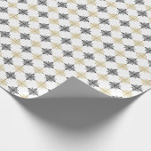 Gold Glitzer Festliche Weihnachten Schneeflocken M Geschenkpapier (Ecke)