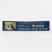 Gold Glitzer Fett Foto Abschluss Banner (Horizontal)