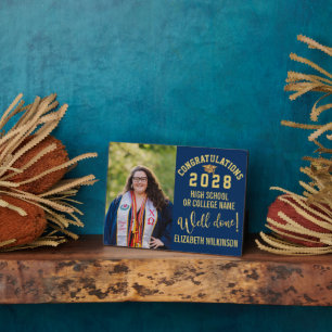 Gold Glitzer Fett Foto Abschluss Fotoplatte