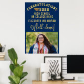 Gold Glitzer Fett Foto Abschluss Poster (Heimbüro)