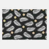Gold Glitzer Flamingo Muster Geschenkpapier Set (Vorderseite 2)