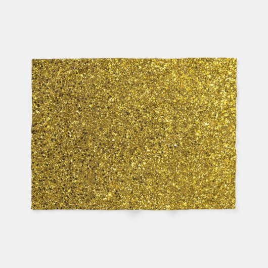 Gold Glitzer Fleece Blanket (Vorderseite (Horizontal))