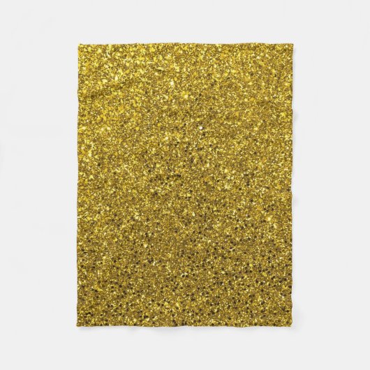 Gold Glitzer Fleece Blanket (Vorderseite)