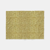 Gold Glitzer Fleece Blanket (Vorderseite (Horizontal))