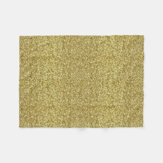 Gold Glitzer Fleece Blanket (Vorderseite (Horizontal))