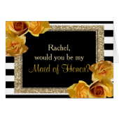 Gold Glitzer Floral werden Sie meine Trauzeugin se (Vorderseite (Horizontal))
