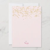 Gold Glitzer florale Aquarell Girly Pink Sweet 16 Einladung (Rückseite)