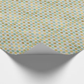 Gold Glitzer Foil Polka Dots Modern Holiday White Geschenkpapier (Ecke)