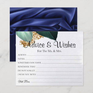 Gold Glitzer Foliage Wedding Advisor wünscht Karte