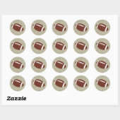 Gold Glitzer Football Stickers (Blatt)