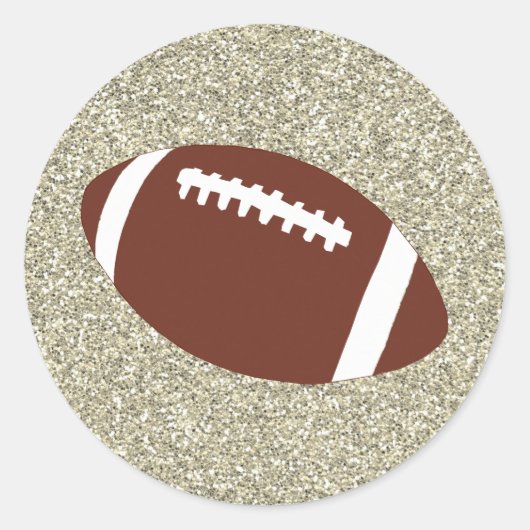 Gold Glitzer Football Stickers (Vorderseite)