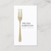 Gold Glitzer Fork Eventplaner Visitenkarte (Vorderseite)