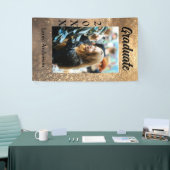 Gold Glitzer Foto Abschluss Namensklasse Banner (Messeveranstaltung)