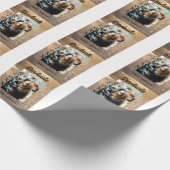 Gold Glitzer Foto Abschluss Namensklasse Geschenkpapier (Ecke)