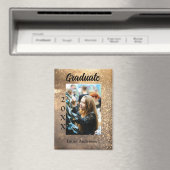 Gold Glitzer Foto Abschluss Namensklasse Magnet (In Situ (Geschirrspüler))