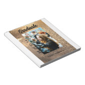 Gold Glitzer Foto Abschluss Namensklasse Notizblock (angewinkelt)