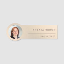 Gold Glitzer Foto Beruflich Individuelle Name Tag