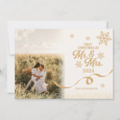 Gold Glitzer Foto Erste Weihnachten als Mr. und Mr (Vorderseite)