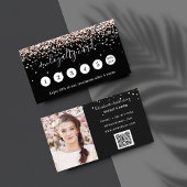 Gold-Glitzer-Foto für Schwarze Rose Treuekarte