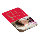 Gold Glitzer Foto Valentinstag Magnet (Rechte Seite)