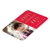 Gold Glitzer Foto Valentinstag Magnet (Linke Seite)